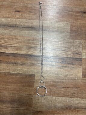 Silver Triple Circle Pendant Necklace - Women Jewelry